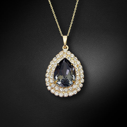Комплект "Jasmīns (Silver Night)" с кристаллами Swarovski™